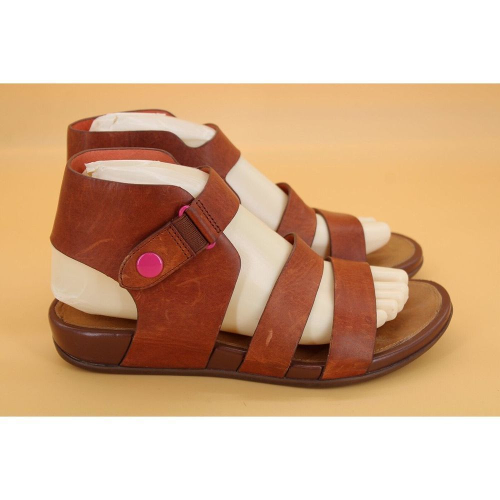 Flitflop Style 672-277 Brown Leather High Ankle Gladiator Sandals Size 8